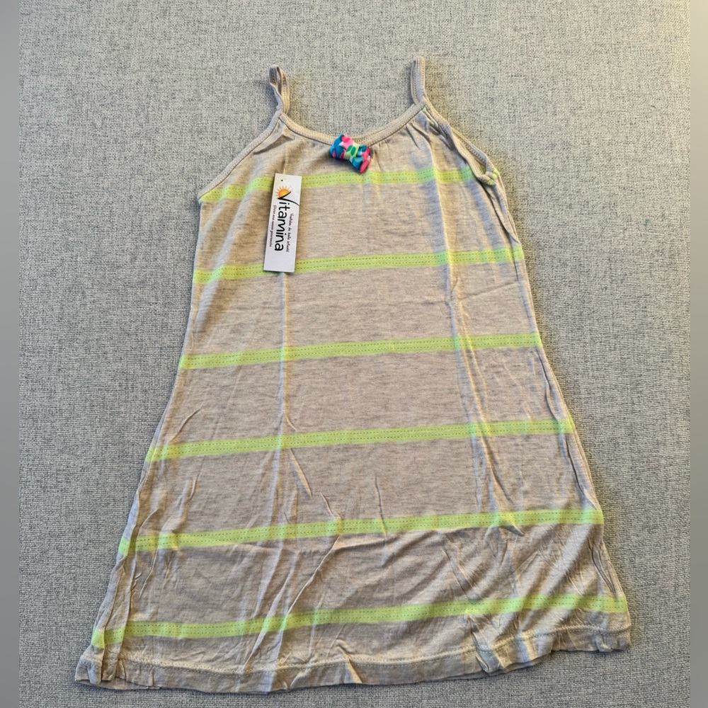 Kids Beige coverup with Neon Accents